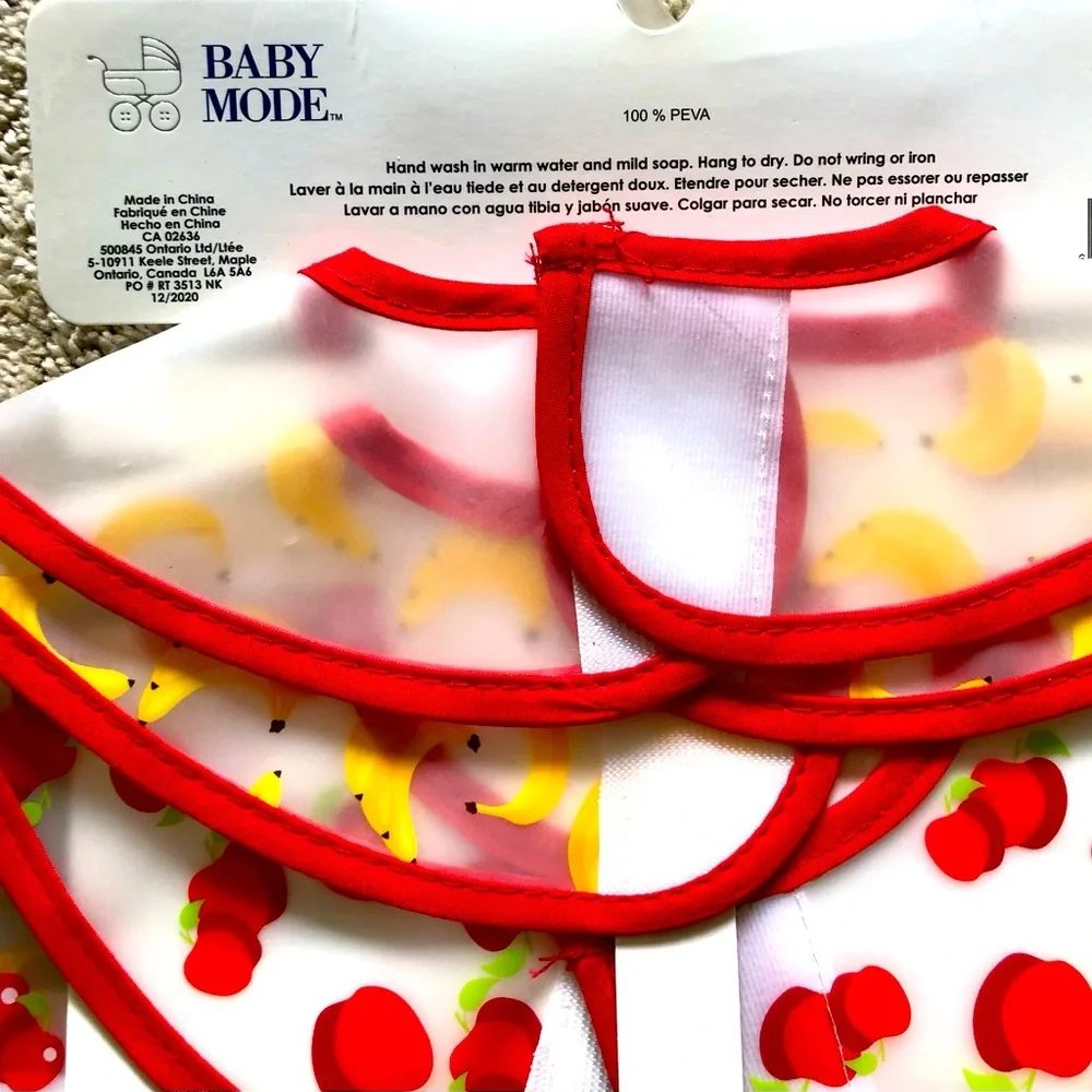 Easy to clean waterproof bibs-set of 3